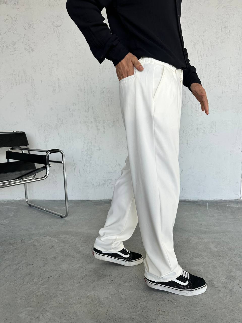 Çift Pileli Baggy Kumaş Pantalon BM8787 - Bymesman