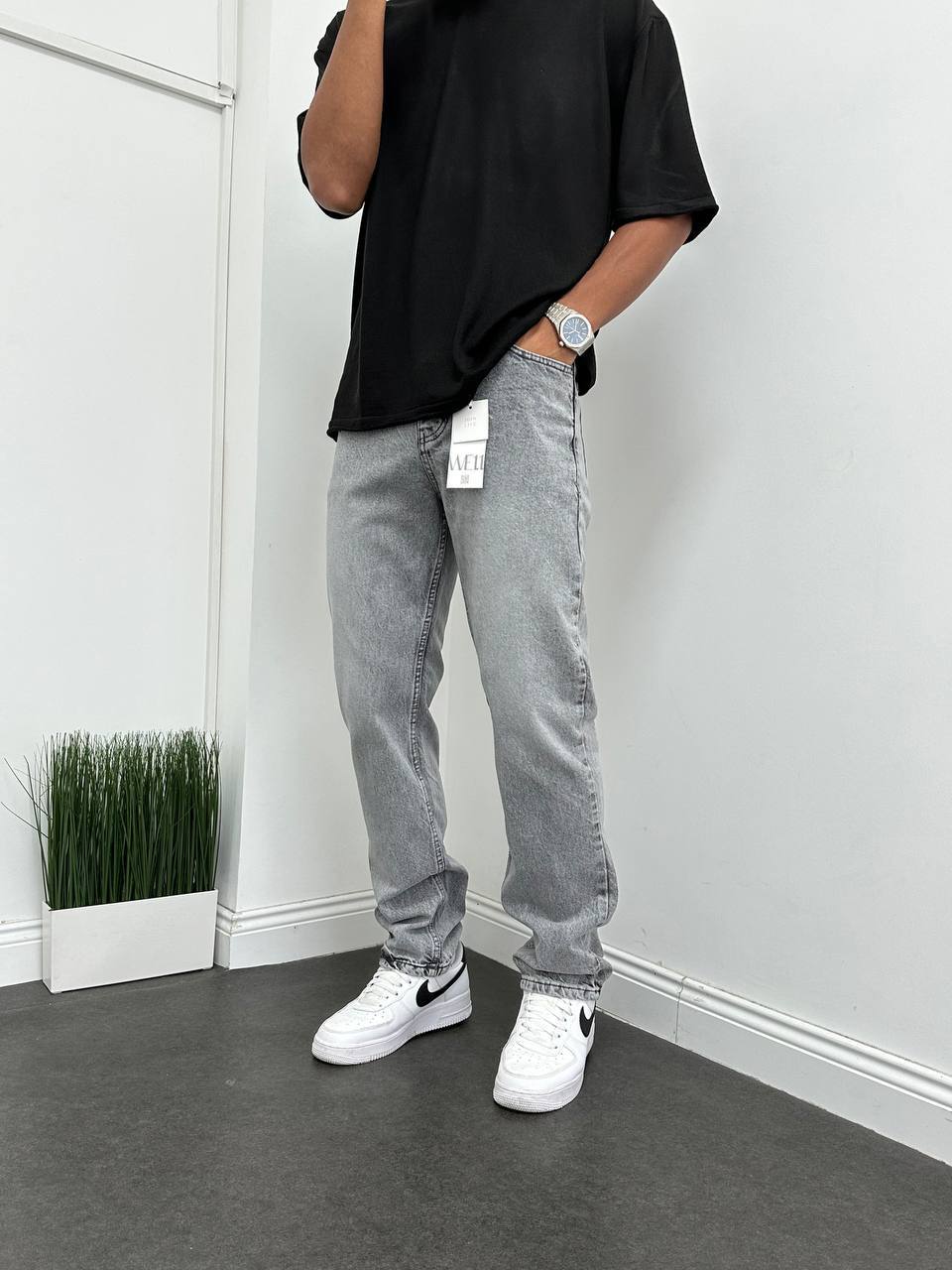 Gri Yırtık Cep Detay Baggy Pantolon BM-5095 - Bymesman