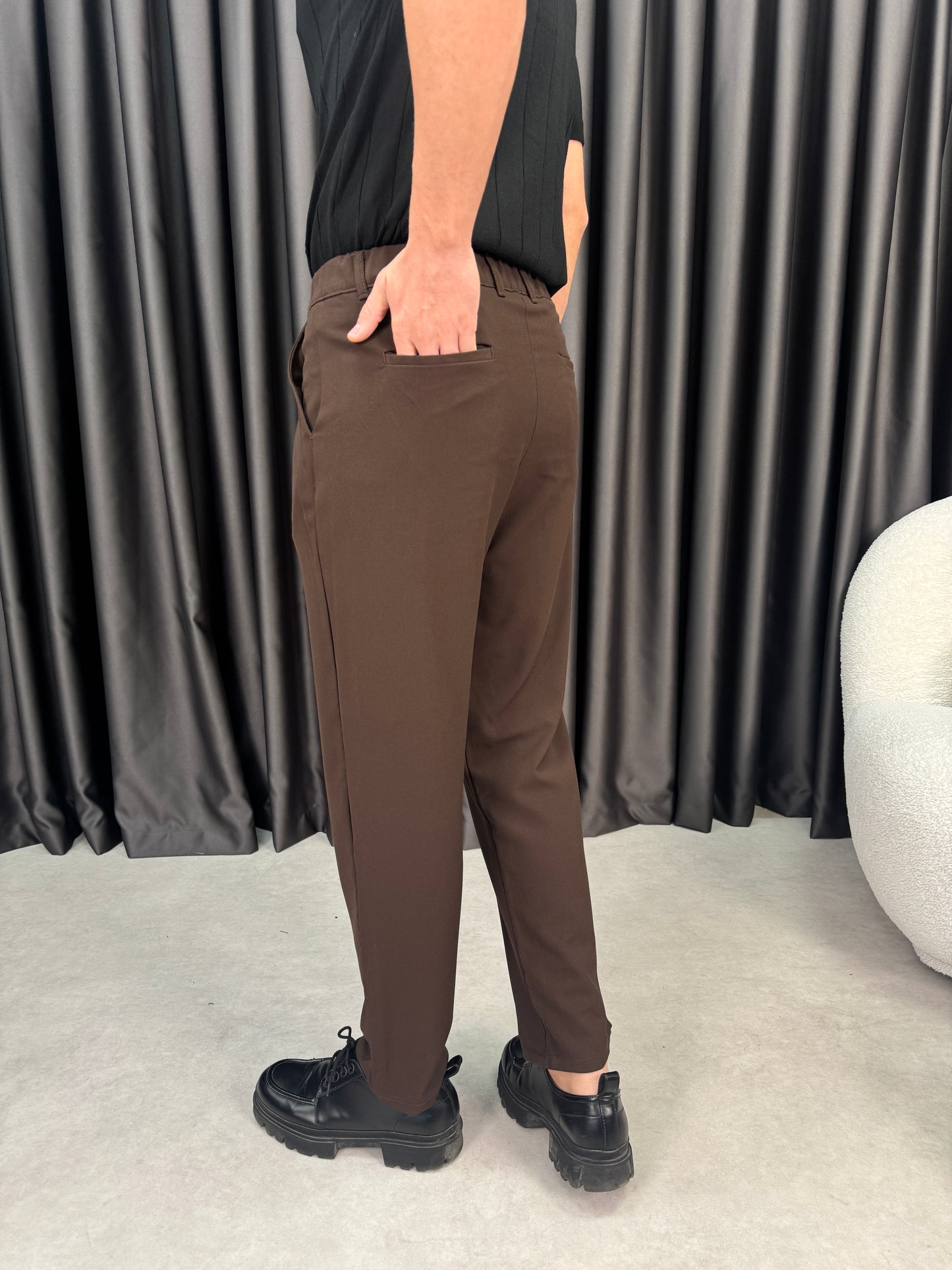 Baggy Çift Pileli Kumaş Pantolon BM1430