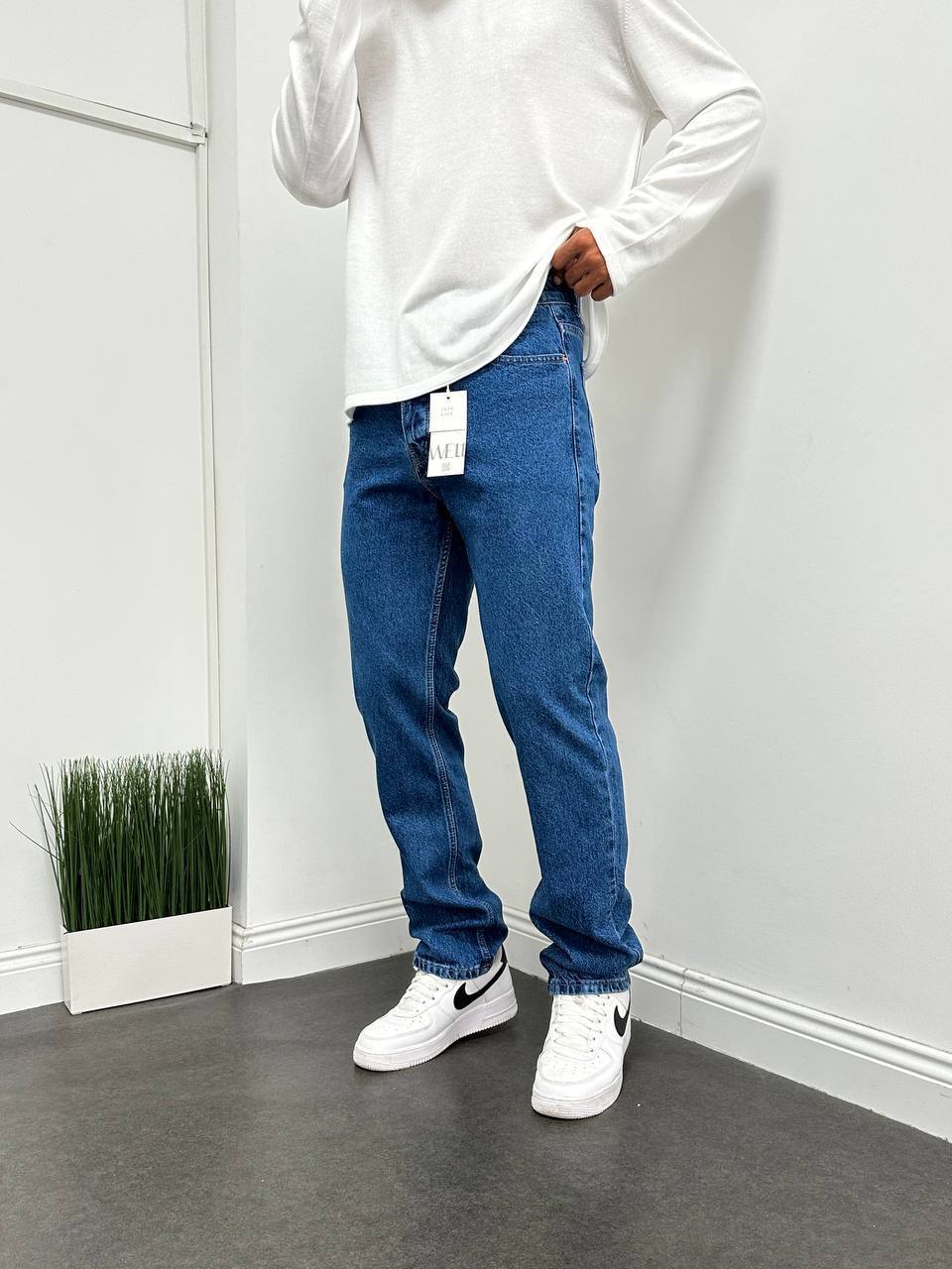 Koyu Mavi Yıkamalı Baggy Pantalon BM-5071 - Bymesman