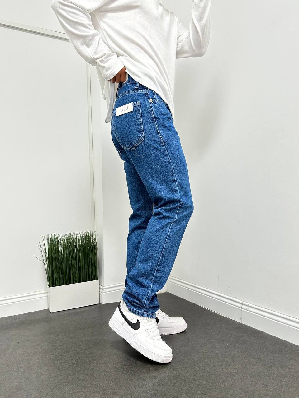 Koyu Mavi Yıkamalı Baggy Pantalon BM-5071 - Bymesman