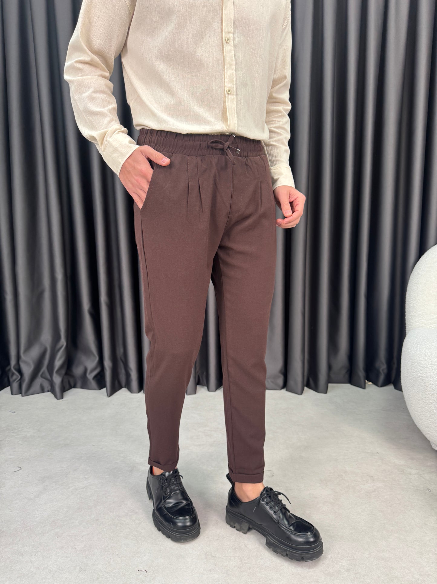 Double Paça Pileli Jogger Pantolon BM3091