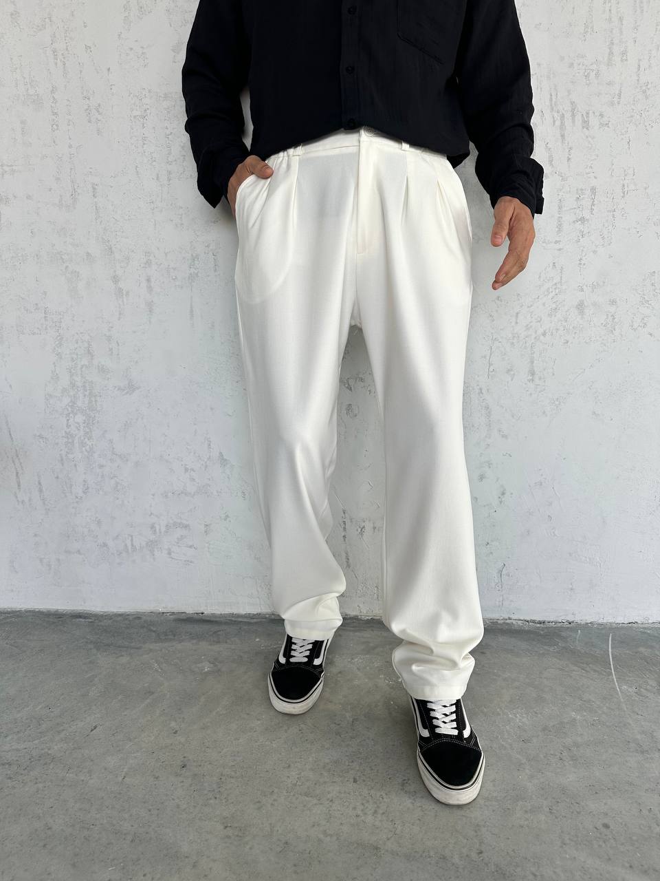 Çift Pileli Baggy Kumaş Pantalon BM8787 - Bymesman