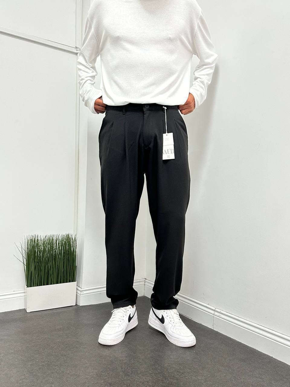 Çift Pileli Baggy Kumaş Pantalon BM-5011 - Bymesman