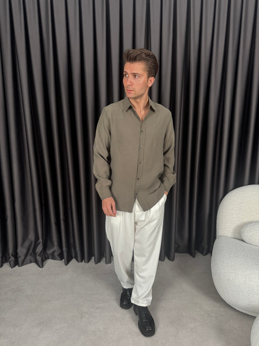 Modal Kumaş Oversize Gömlek BM0012