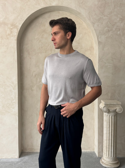 Old Money Basic Bisiklet Yaka Örme T-Shirt BM2861 - Bymesman