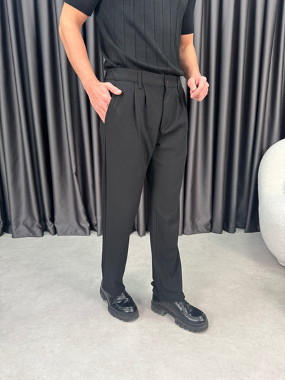 Baggy Çift Pileli Kumaş Pantolon BM1430