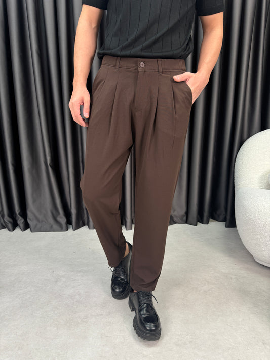 Baggy Çift Pileli Kumaş Pantalon BM1430